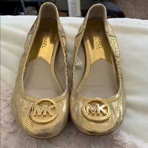 Michael Kors Gold Flats 6.5